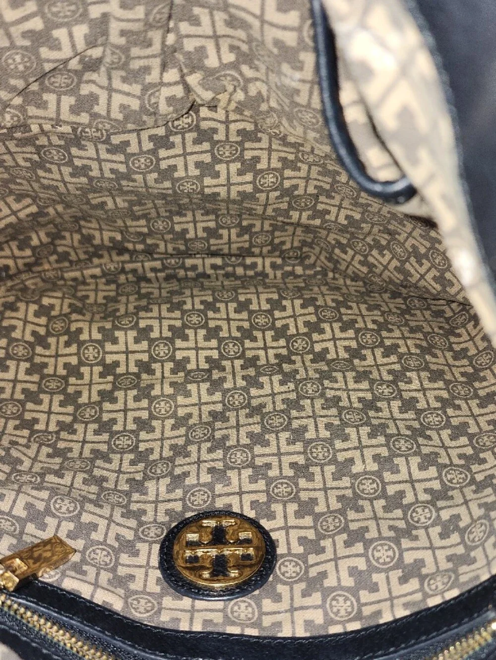 Tory Burch Black Fringe Leather Shoulder Bag With Cover Bag